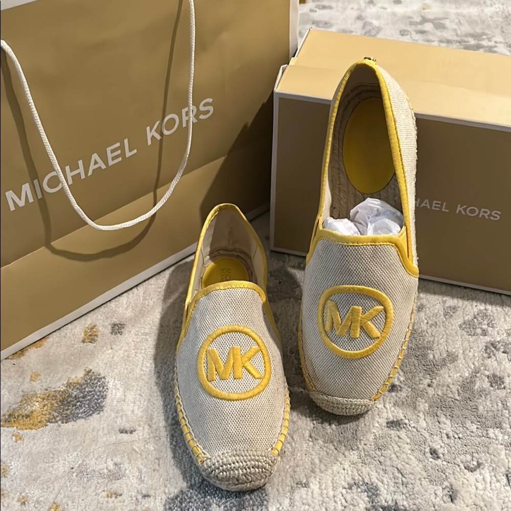 Michael Kors Tan and Yellow Espadrilles